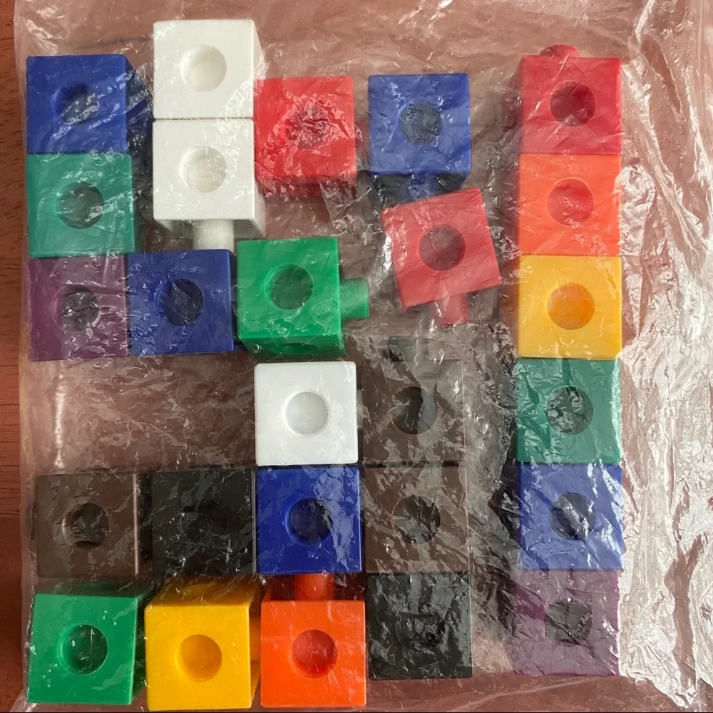Foam Shapes and Connecting Cubes Learning Toys